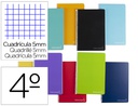 [BC57] CUADERNO ESPIRAL LIDERPAPEL CUARTO WITTY TAPA DURA 80H 75GR CUADRO 5MM CON MARGEN COLORES SURTIDOS