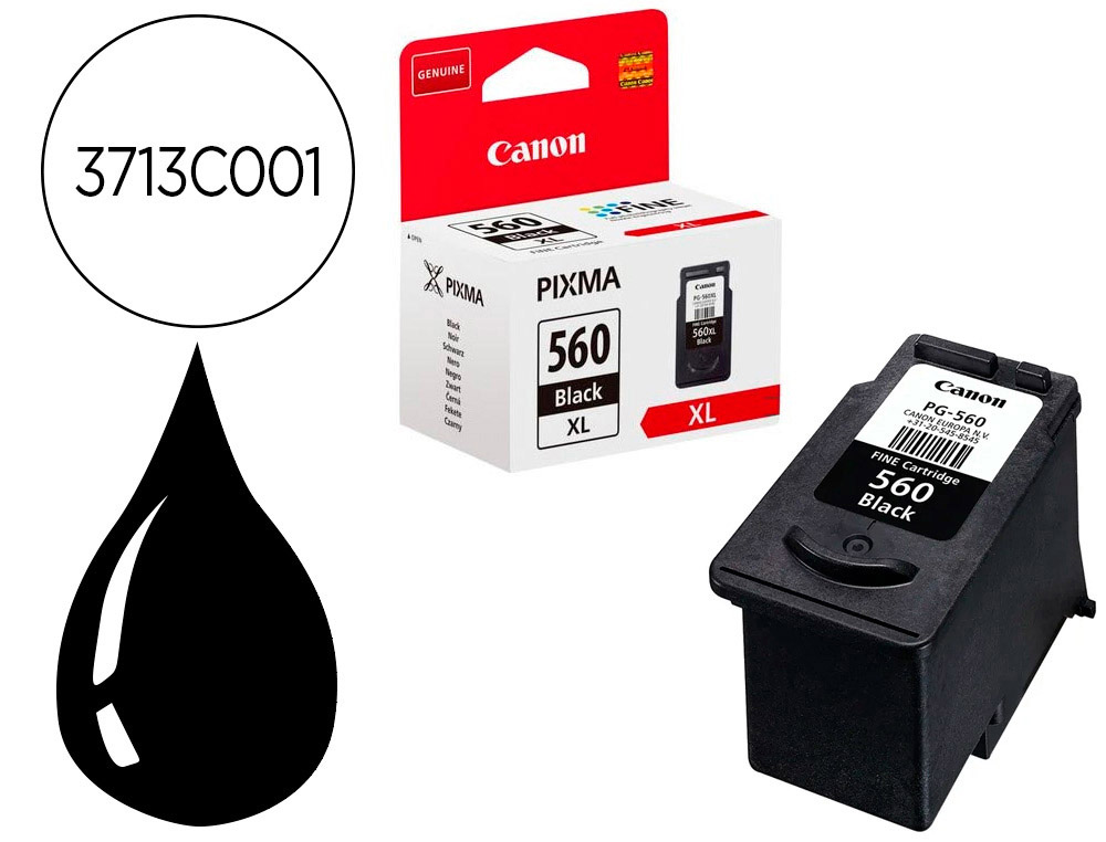 INK-JET CANON 560 PIXMA TS5350 / TS5351 / TS5352 / TS5353 NEGRO 180 PAGINAS
