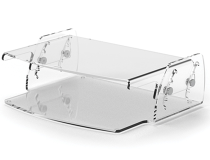 SOPORTE FELLOWES PARA MONITOR CLARITY AJUSTABLE 5 POSICIONES TRANSPARENTE 70X256X320 MM HASTA 15 KG