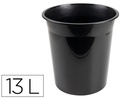 [KF19034] PAPELERA PLASTICO Q-CONNECT NEGRO OPACO 13 LITROS 275X285 MM
