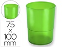 [KF19031] CUBILETE PORTALAPICES Q-CONNECT PLASTICO VERDE TRANSLUCIDO