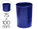 [KF19028] CUBILETE PORTALAPICES Q-CONNECT AZUL OPACO PLASTICO REDONDO DIAMETRO 75 MM ALTO 100 MM