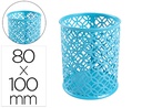 [KF11223] CUBILETE PORTALAPICES Q-CONNECT TURQUESA METAL REDONDO DIAMETRO 80 MM ALTO 100 MM