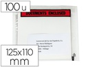 [KF11298] SOBRE AUTOADHESIVO Q-CONNECT PORTADOCUMENTOS 125X110 MM SIN VENTANA PAQUETE DE 100 UNIDADES