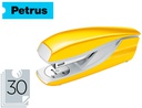 [626832] GRAPADORA PETRUS 635 WOW AMARILLA METALIZADA CAPACIDAD 30 HOJAS