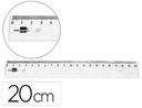 [RG14] REGLA LIDERPAPEL PLASTICO IRROMPIBLE TRANSPARENTE 20 CM