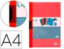 [DP19] CARPETA LIDERPAPEL DOSSIER PINZA LATERAL POLIPROPILENO DIN A4 ROJO TRANSLUCIDO 30 HOJAS PINZA DESLIZANTE