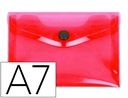 [DS77] CARPETA LIDERPAPEL DOSSIER BROCHE POLIPROPILENO DIN A7 ROJO TRANSLUCIDO