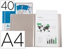 [JC05] CARPETA LIDERPAPEL PERSONALIZA 40 FUNDAS CANGURO POLIPROPILENO DIN A4 TRANSPARENTE PORTADA Y LOMO