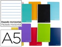 [BJ07] CUADERNO ESPIRAL LIDERPAPEL A5 MICRO WITTY TAPA DURA 140H 75GR HORIZONTAL 8MM 5 BANDAS 6 TALADROS COLORES SURTIDOS