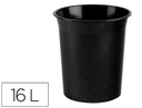 [2001AM NE] PAPELERA PLASTICO ARCHIVO 2000 ANTIMICROBIANA SANITIZED PLASTICO NEGRO 18 LITROS 290X310 MM