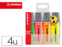 [70/4] ROTULADOR STABILO BOSS FLUORESCENTE 70 ESTUCHE DE 4 UNIDADES COLORES SURTIDOS