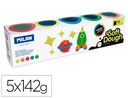 [913505N] PASTA MILAN PARA MODELAR SOFT DOUGH NEON CAJA DE 5 BOTES COLORES SURTIDOS 142 G