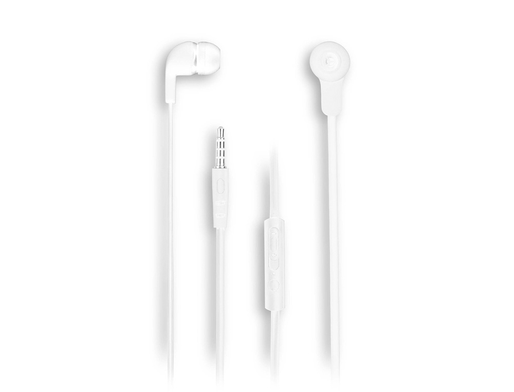 AURICULAR NGS CROSS SKIP CON CONTROL DE VOLUMEN JACK 3,5 MM LONGITUD CABLE 1,2 MT COLOR BLANCO
