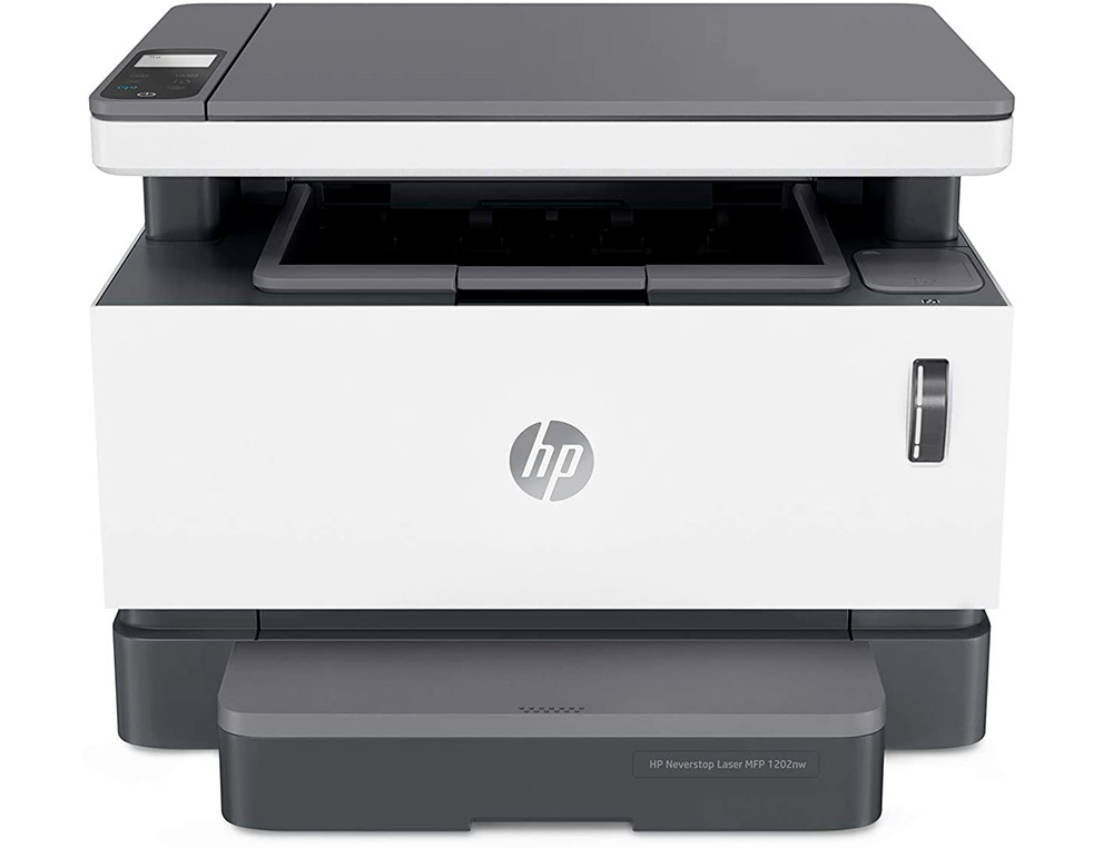 EQUIPO MULTIFUNCION HP NEVERSTOP LASER 1202NW ETHERNET WIFI 20 PPM BANDEJA 150 HOJAS ESCANER COPIADORA