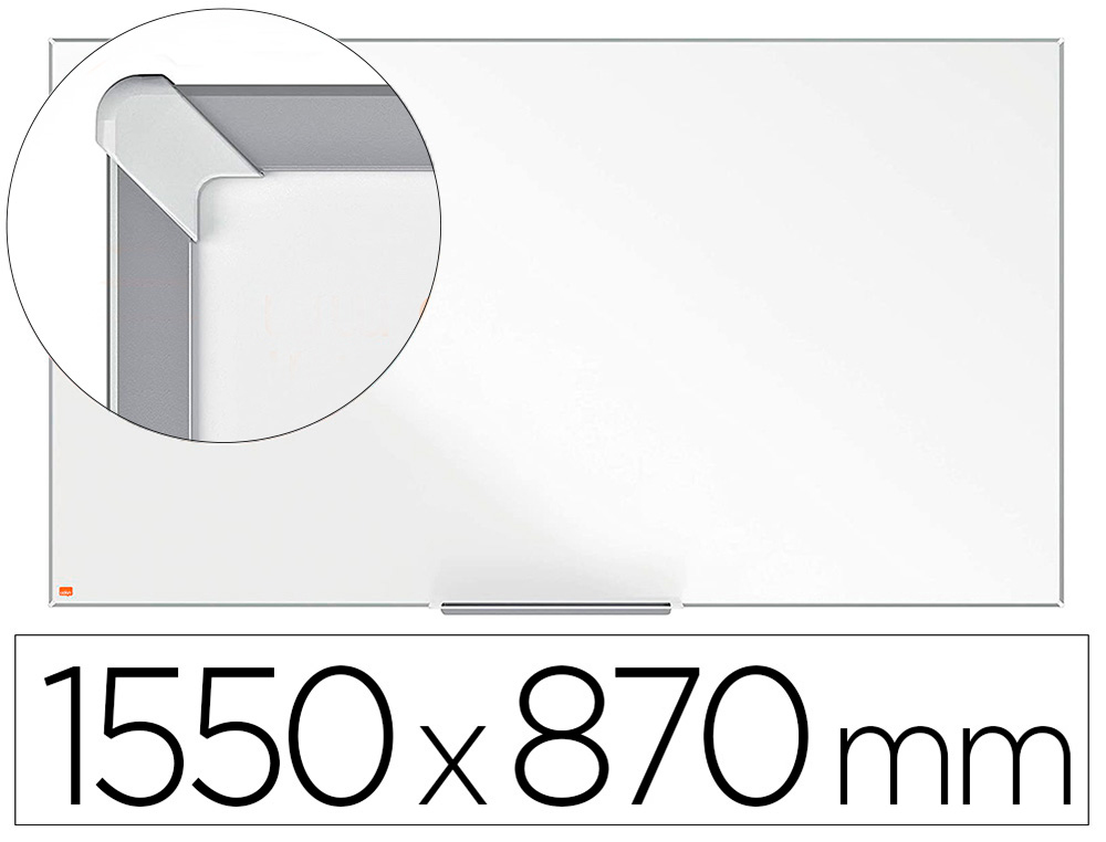PIZARRA BLANCA NOBO IP PRO 70\" LACADA MAGNETICA 1550X870 MM