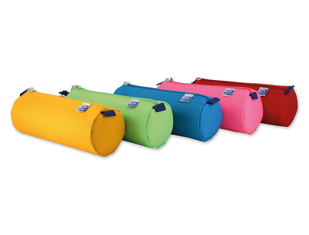 PORTATODO ESCOLAR OXFORD MODELO KANGOO KIDS REDONDO GRANDE COLORES SURTIDOS 220X70X90 MM