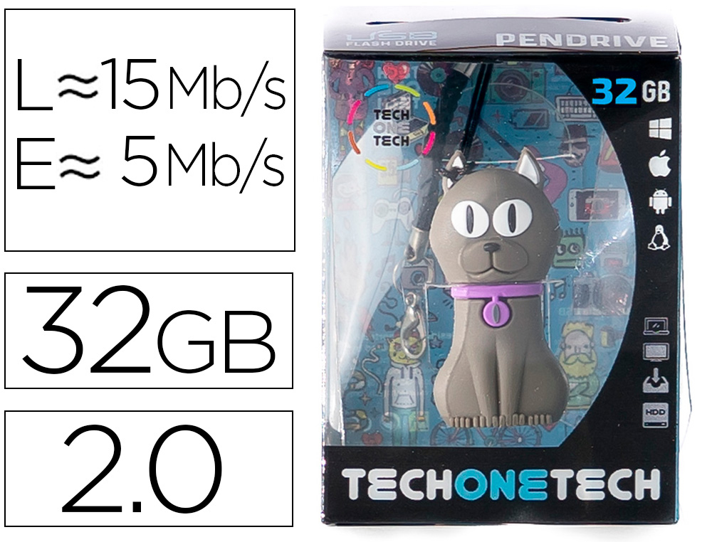 MEMORIA USB TECH ON TECH FELIX THE CAT 32 GB