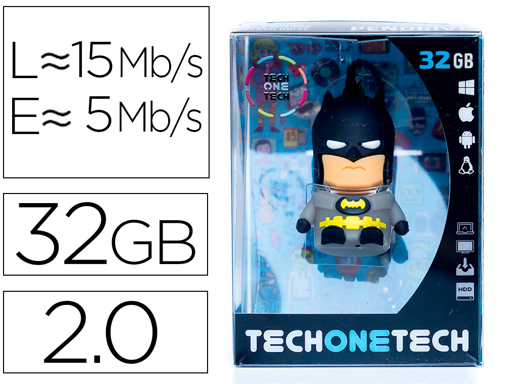 MEMORIA USB TECH ON TECH SUPER BAT 32 GB