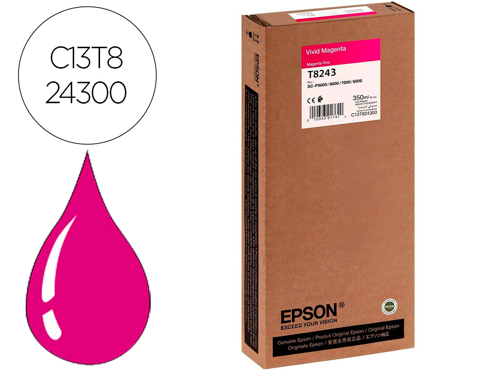 INK-JET EPSON GF SURECOLOR SERIE SC-P VIVID MAGENTA ULTRACHROME HDX/HD 350ML