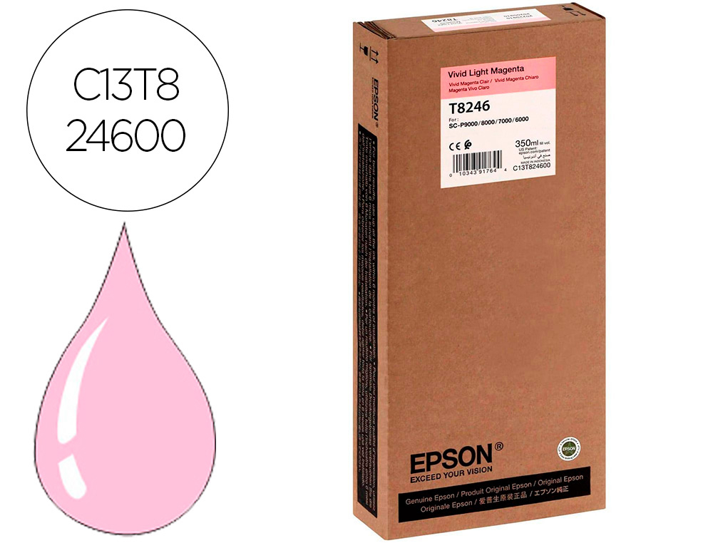 INK-JET EPSON GF SURECOLOR SERIE SC-P VIVID LIGHT MAGENTA ULTRACHROME HDX/HD 350ML