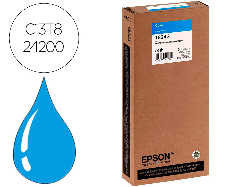 INK-JET EPSON GF SURECOLOR SERIE SC-P CIAN ULTRACHROME HDX/HD 350ML