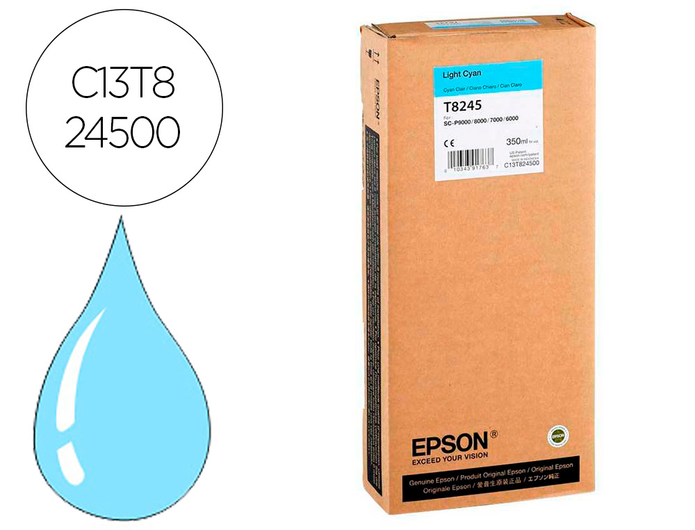 INK-JET EPSON GF SURECOLOR SERIE SC-P CIAN CLARO ULTRACHROME HDX/HD 350ML