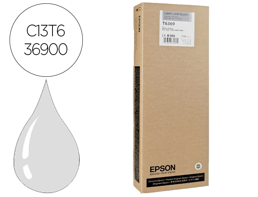 INK-JET EPSON GF STYLUS PHOTO 7900/9900 GRIS CLARO ALTA CAPACIDAD