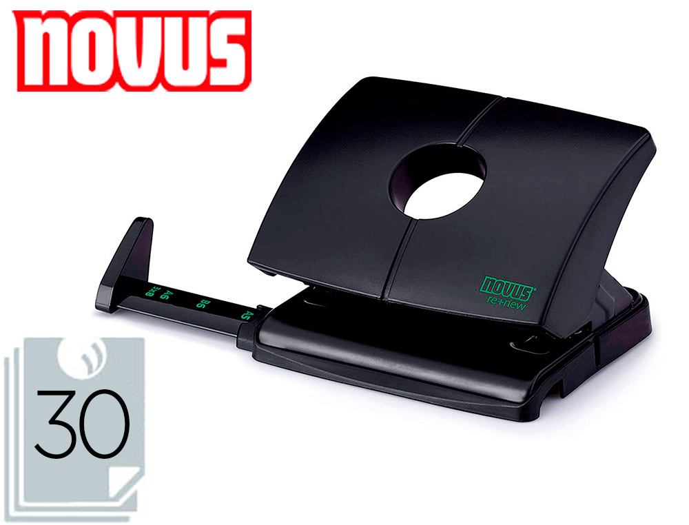 TALADRADOR NOVUS B230 PLASTICO ABS RECICLADO CAPACIDAD 30 HOJAS COLOR NEGRO