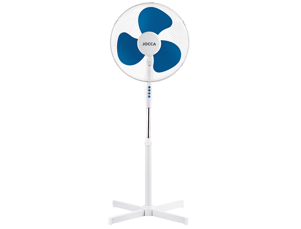 VENTILADOR DE PIE JOCCA 3 VELOCIDADES CABEZAL RECLINABLE 40W DIAMETRO 400 MM 420X520X1200MM