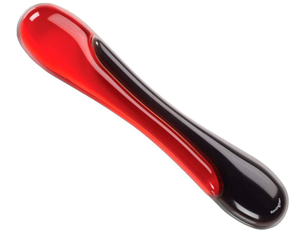 REPOSAMUÑECAS KENSINGTON DUO GEL TECLADO COLOR NEGRO/ROJO 240X182X25 MM