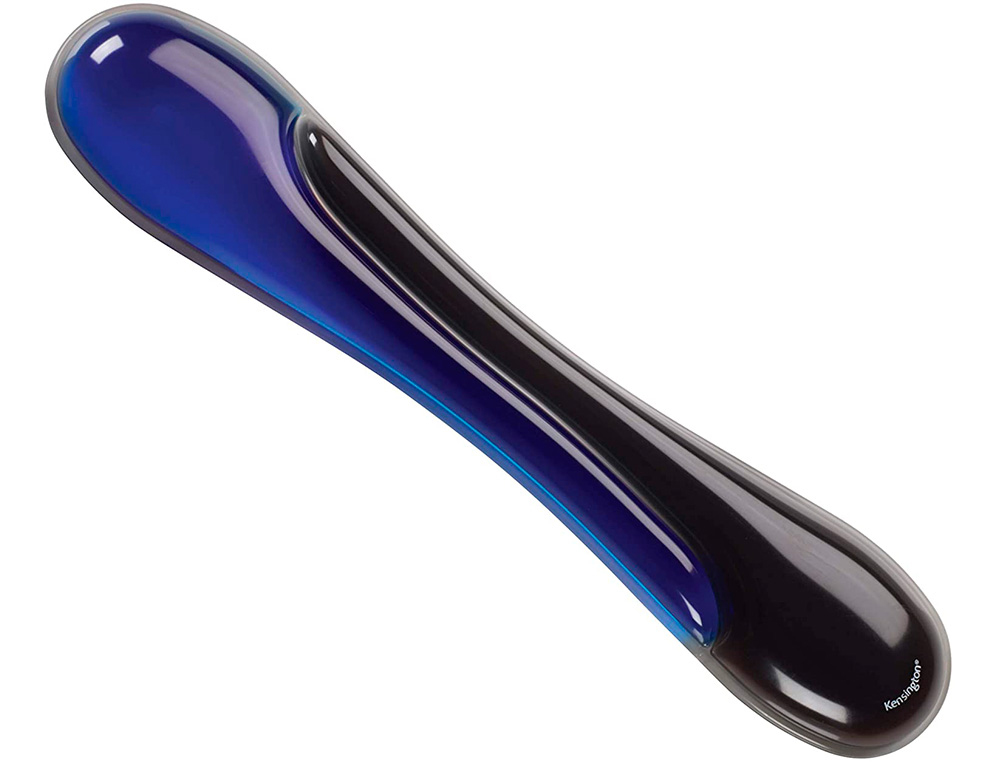 REPOSAMUÑECAS KENSINGTON DUO GEL TECLADO COLOR NEGRO/AZUL 240X182X25 MM