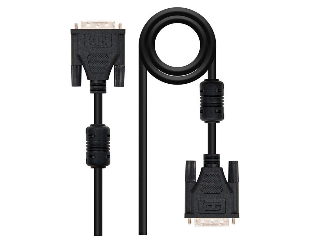 CABLE DVI NANOCABLE DUAL LINK 24+1/M-M COLOR NEGRO LONGITUD 3 M