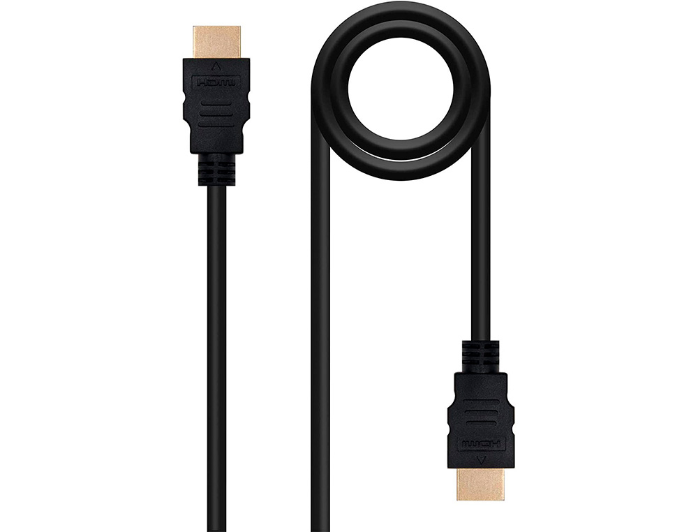 CABLE HDMI NANOCABLE V1.4 ALTA VELOCIDAD / HEC A/M-A/M COLOR NEGRO LONGITUD 1,8 M