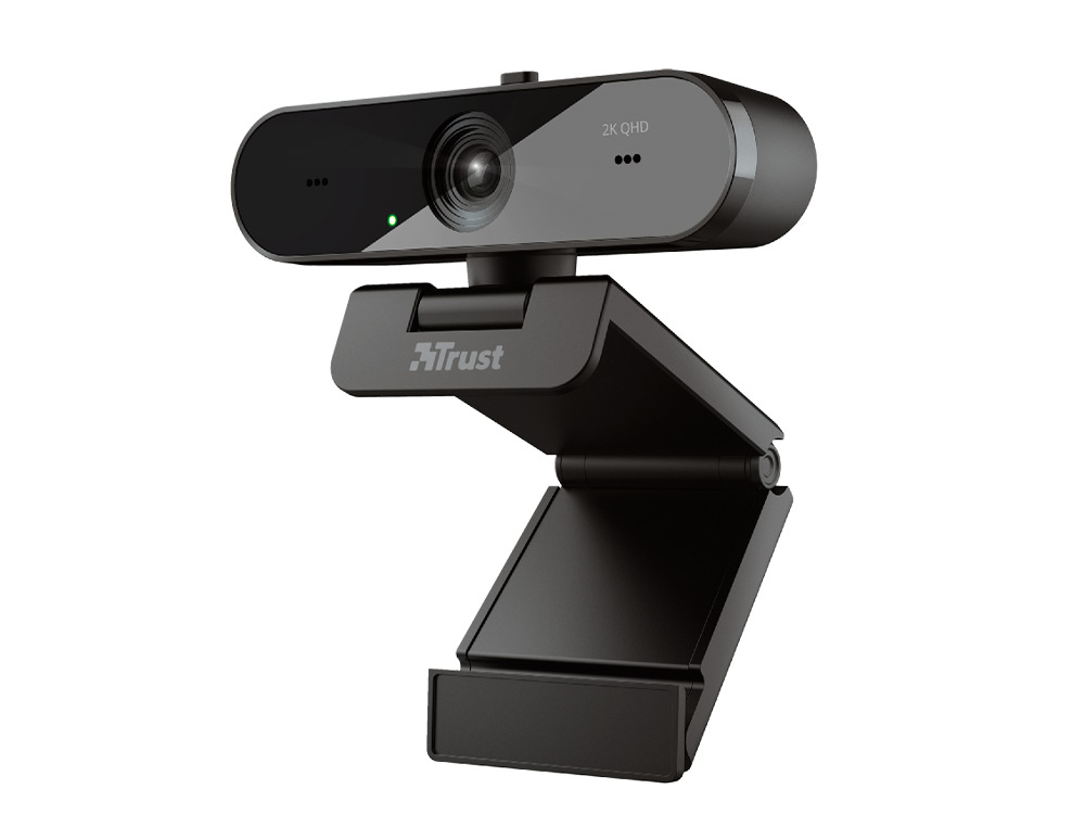 CAMARA WEBCAM TRUST TAXON CON MICROFONOS DUALES Y FILTRO DE PRIVACIDAD 2560X1440 2K QHD 1440P USB 2.0 COLOR NEGRO