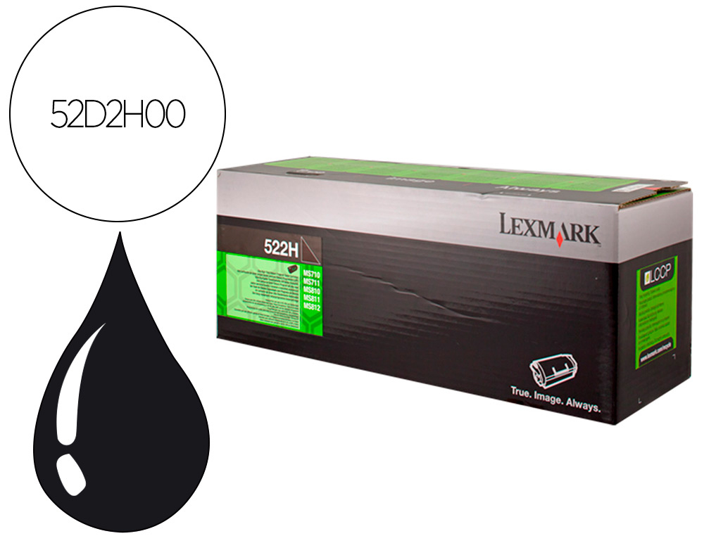 TONER LASER LEXMARK 522H NEGRO