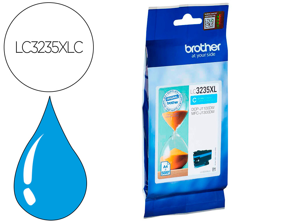INK-JET BROTHER LC3235XLCY DCP-J1100DW / MFC-J1300DW CIAN 5000 PAGINAS