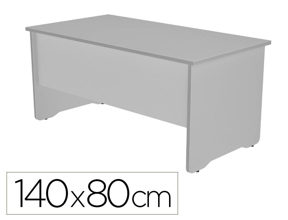 MESA DE OFICINA ROCADA WORK 2001AB02 ALUMINIO/GRIS 140X80 CM