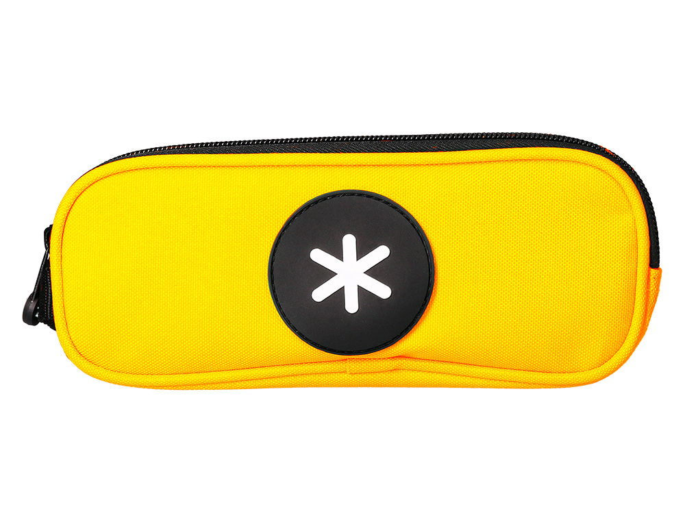 BOLSO ESCOLAR PORTATODO ANTARTIK DOBLE CREMALLERA COLOR MOSTAZA 210X60X80 MM