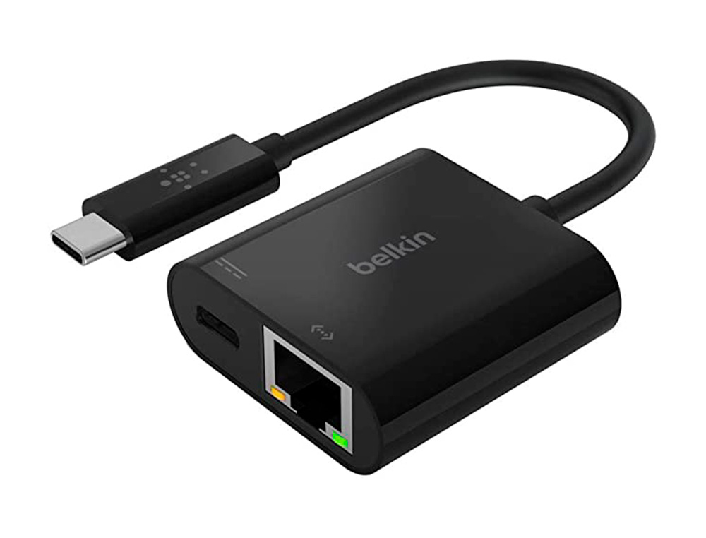 ADAPTADOR BELKIN INC001BTBK USB-C A ETHERNET + CARGA 60W COLOR NEGRO