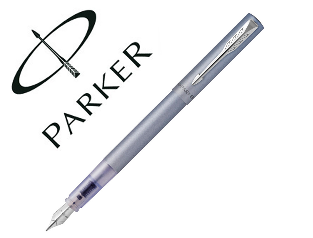 PLUMA PARKER VECTOR XL SILVER BLUE PLUMIN F