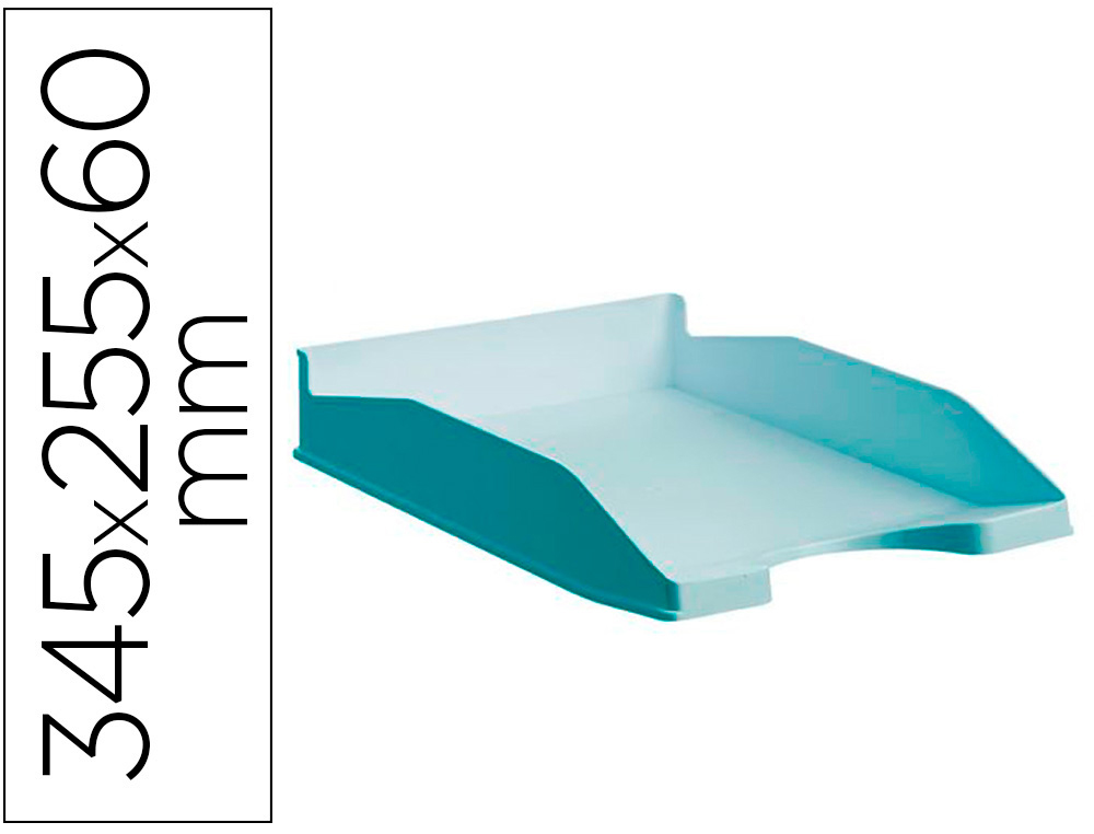 BANDEJA SOBREMESA ARCHIVO 2000 ECOGREEN PLASTICO 100% RECICLADO APILABLE FORMATOS DIN A4 Y FOLIO COLOR AZUL
