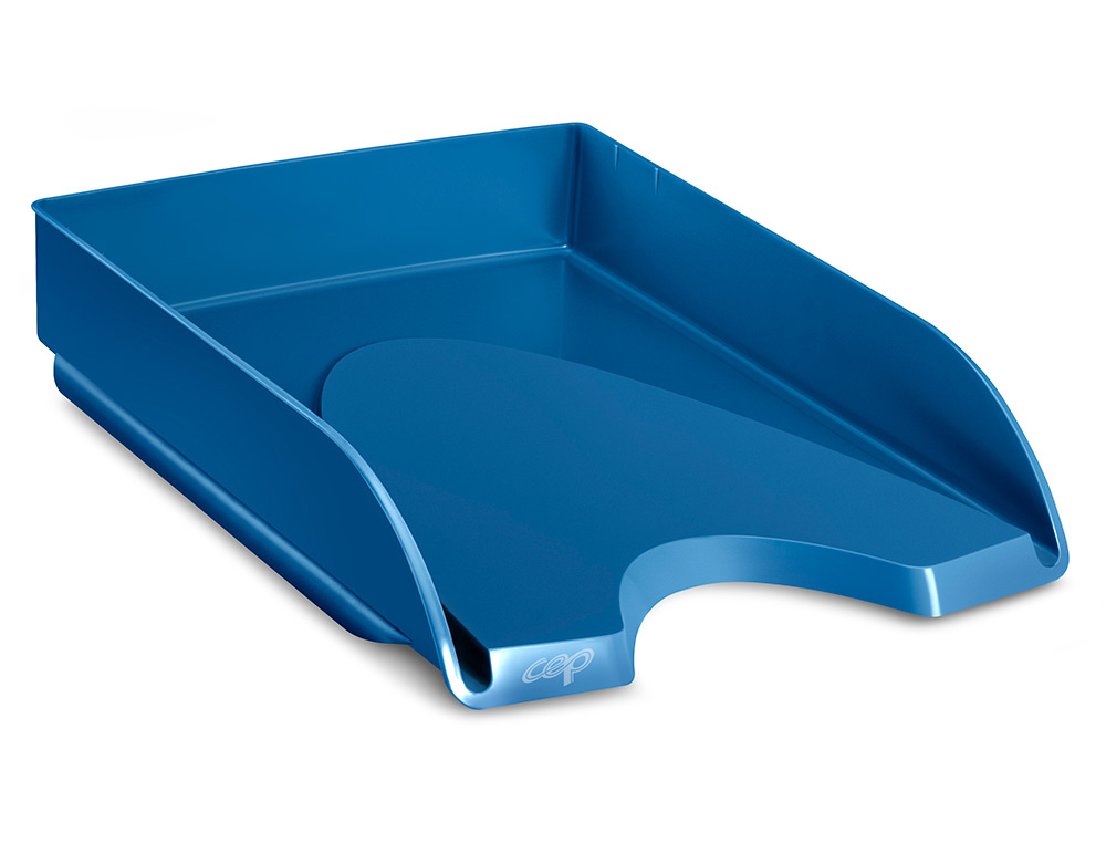 BANDEJA DE SOBREMESA CEP RIVIERA PLASTICO COLOR AZUL PORCELANA 348X257X66 MM