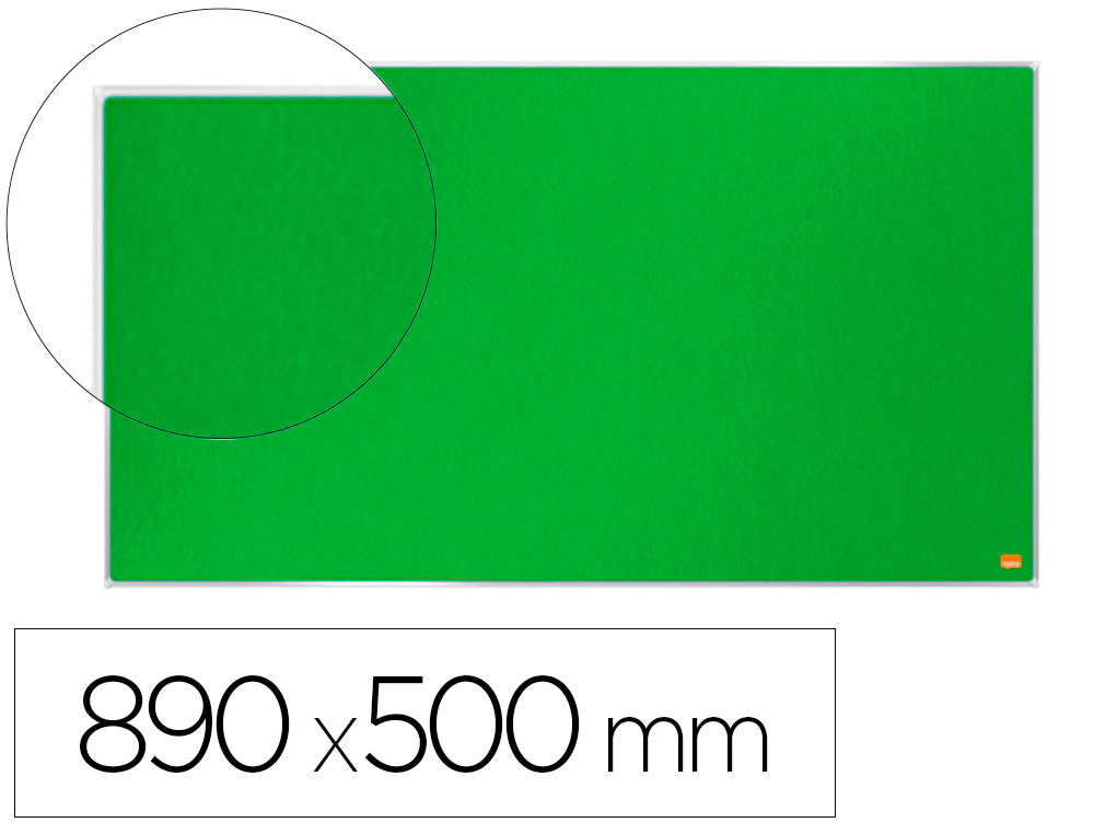 TABLERO DE ANUNCIOS NOBO IMPRESSION PRO FIELTRO VERDE FORMATO PANORAMICO 40\" 890X500 MM