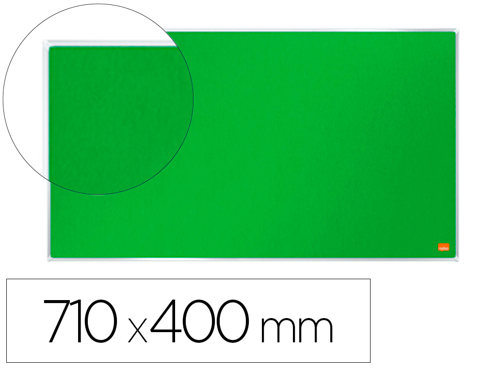 TABLERO DE ANUNCIOS NOBO IMPRESSION PRO FIELTRO VERDE FORMATO PANORAMICO 32\" 710X400 MM
