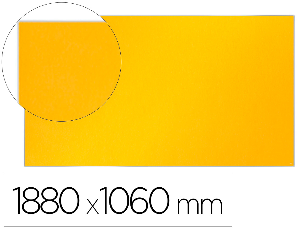 TABLERO DE ANUNCIOS NOBO IMPRESSION PRO FIELTRO AMARILLO FORMATO PANORAMICO 85\" 1880X1060 MM