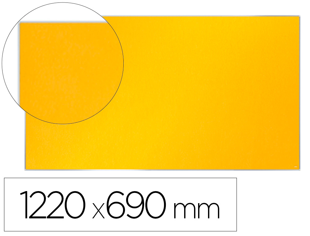 TABLERO DE ANUNCIOS NOBO IMPRESSION PRO FIELTRO AMARILLO FORMATO PANORAMICO 55\&quot; 1220X690 MM