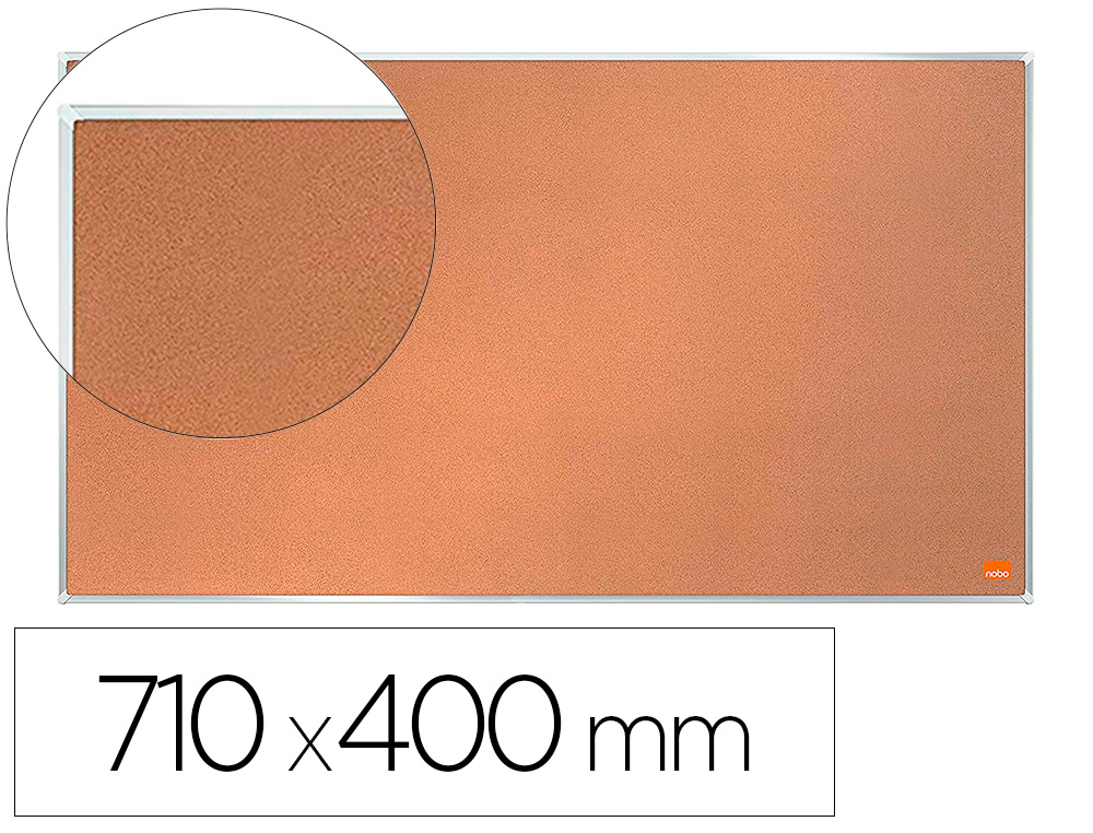 TABLERO DE ANUNCIOS NOBO IMPRESSION PRO CORCHO FORMATO PANORAMICO 32\" 710X400 MM
