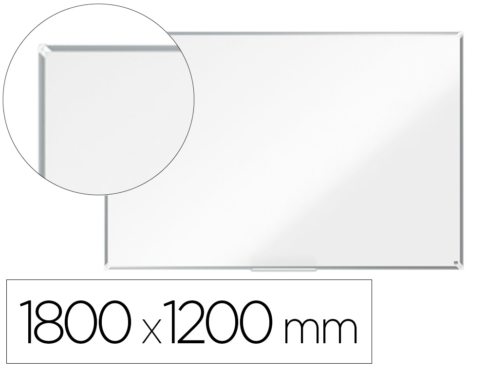 PIZARRA BLANCA NOBO PREMIUM PLUS MELAMINA 1800X1200 MM