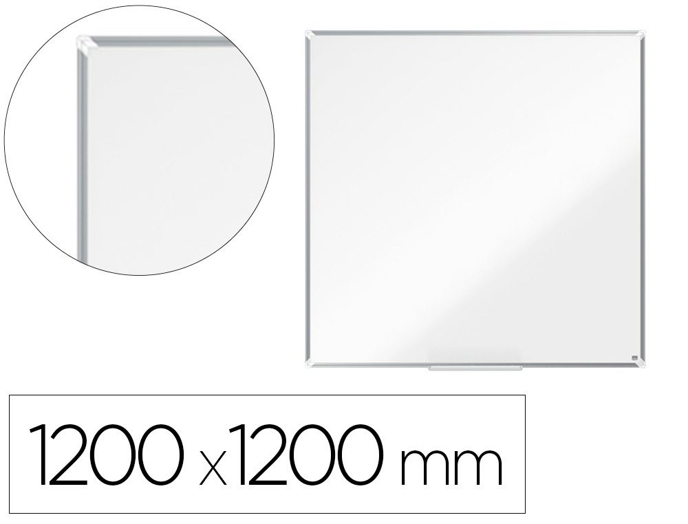 PIZARRA BLANCA NOBO PREMIUM PLUS MELAMINA 1200X1200 MM